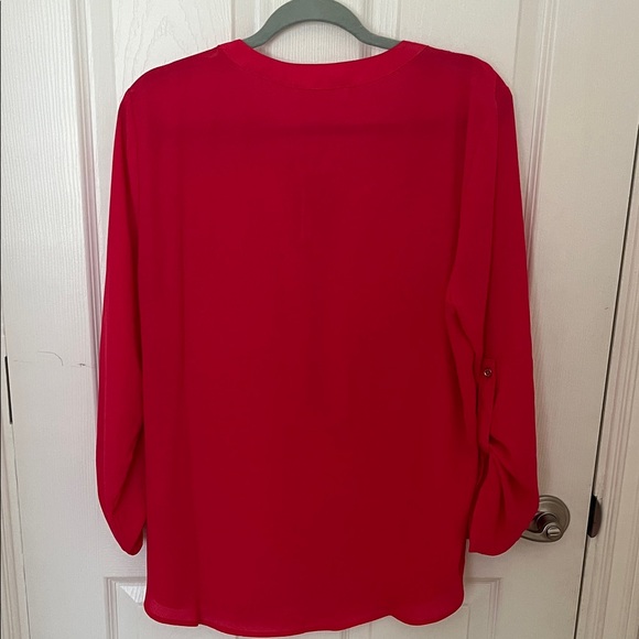 Michael Kors Bright Pink/Red Zip-Front Tunic Top - Picture 5 of 5